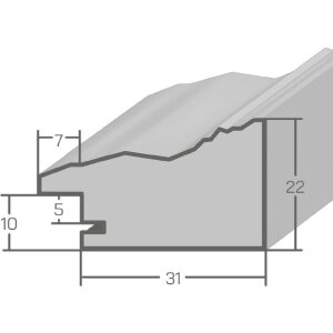 MendeFrames Dřevěný rámeček H740 šedý 20x25 cm s obyčejným sklem