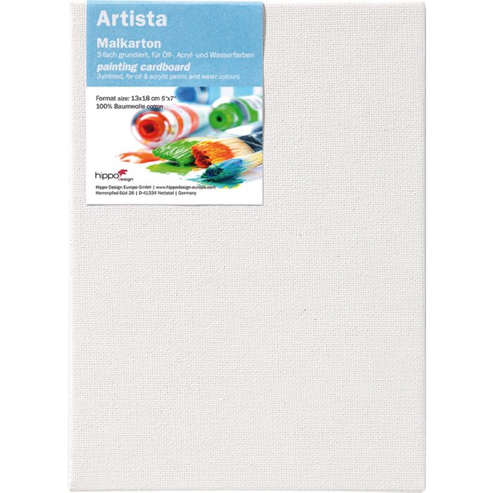 Artista Malkarton 13x18 cm 18x24 cm 24x30 cm 30x40 cm Baumwolle 3-fach grundiert