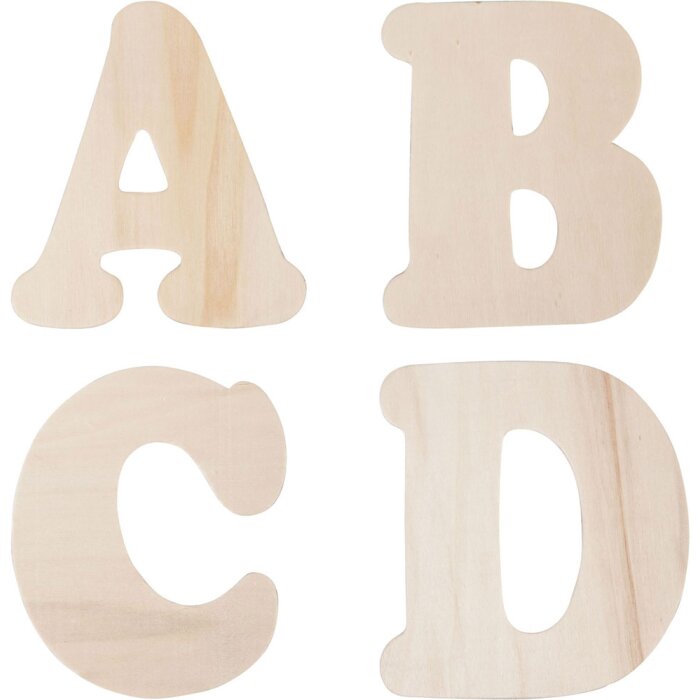 Clayre & Eef písmena A-Z wood 11 cm přírodní dřevěné písmeno na zeď nebo do zahrady