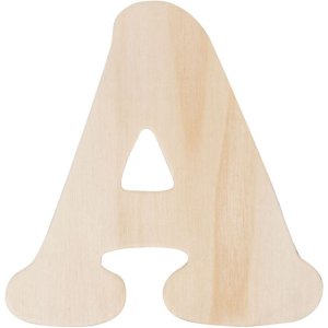 Clayre & Eef písmena A-Z wood 11 cm přírodní dřevěné písmeno na zeď nebo do zahrady