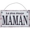 Plechová cedule MAMAN bílá - 6Y1329F Clayre Eef