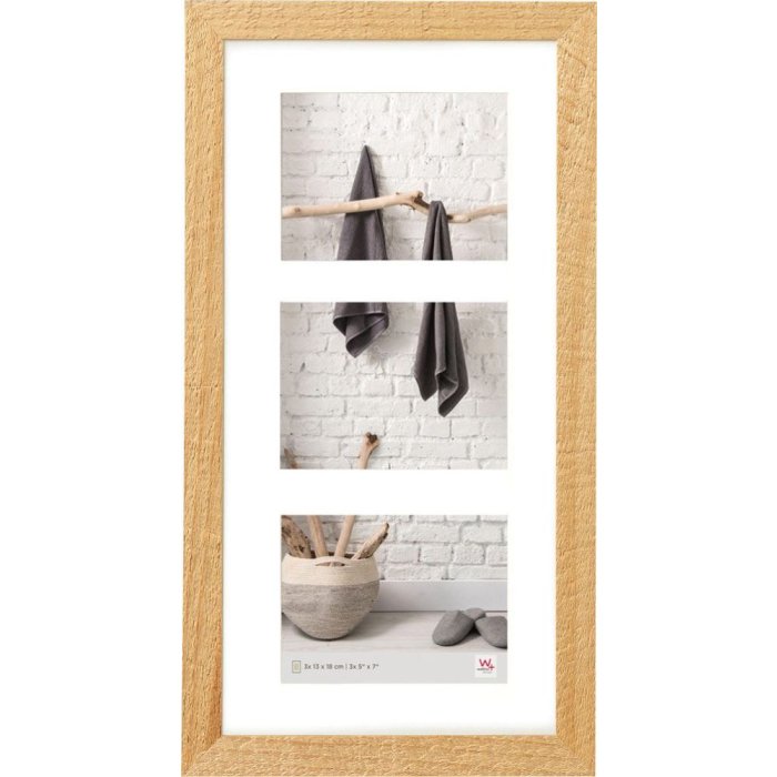 Dřevěný rám Walther Home 3 fotografie 13x18 cm přírodní