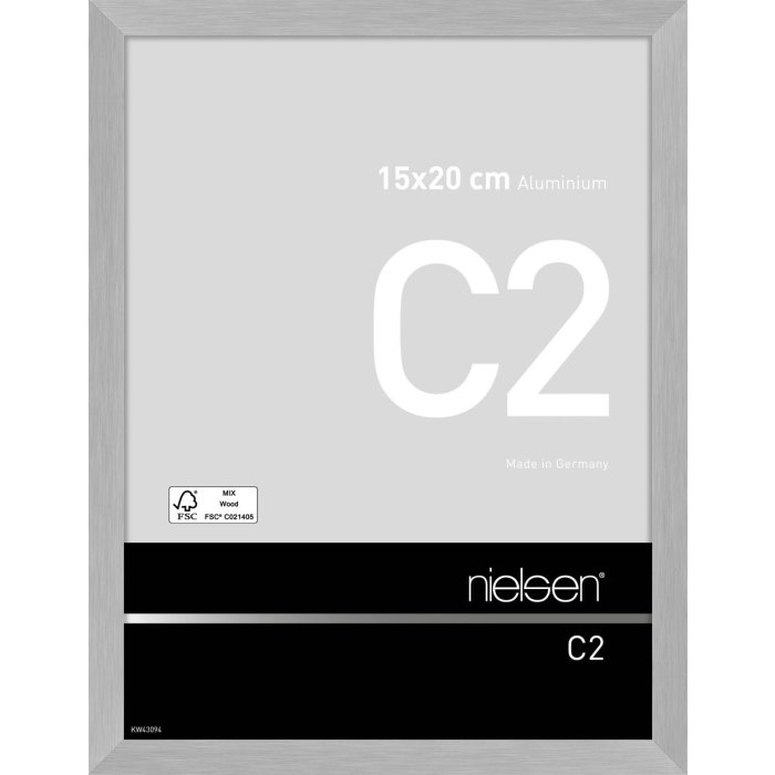 Nielsen hliníkový rám C2 struktura stříbrná matná 15x20 cm