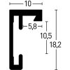 Nielsen hliníkový rám C2 50x65 cm struktura stříbrná matná