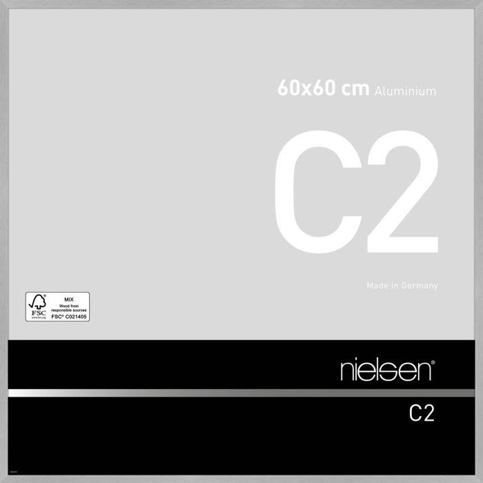 Nielsen hliníkový rám C2 60x60 cm struktura stříbrná matná
