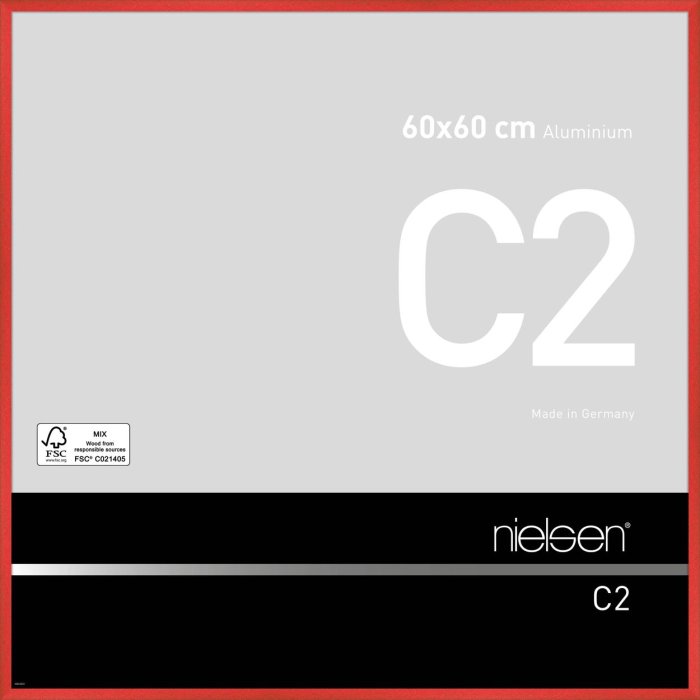 Nielsen hliníkový rám C2 60x60 cm tornádo červená