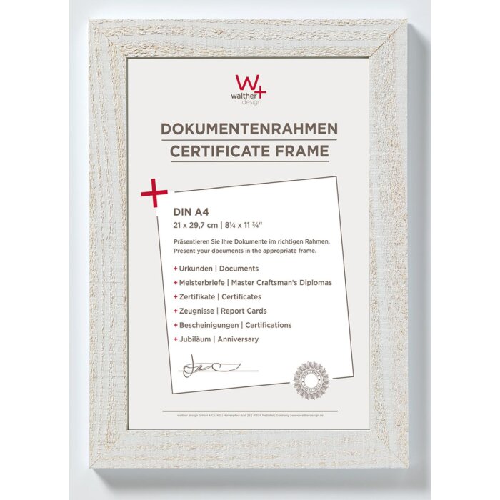 Rámeček na certifikát A4 Home polar white