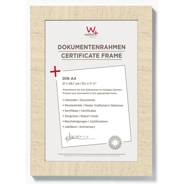 Rámeček na certifikát A4 Home cream white