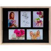 KIARA zásobník na fotografie ZEP 45x35 cm dřevo přírodní černá bílá na 9 fotografií