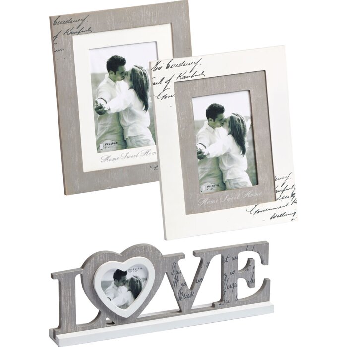 Dřevěný rám Love 10x15 cm a 13x18 cm