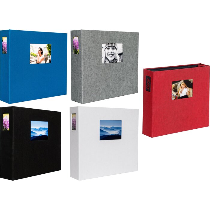 HNFD fotoalbum LONA linen 1000 fotografií 34,5x33 cm 168 černých stran