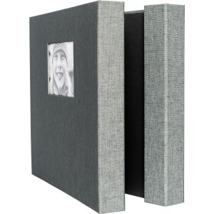 HNFD fotoalbum LONA linen 1000 fotografií 34,5x33 cm 168 černých stran