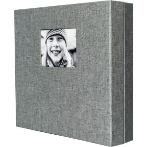 HNFD fotoalbum LONA linen 1000 fotografií 34,5x33 cm 168 černých stran