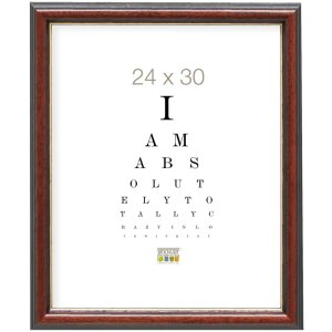 Deknudt klasický dřevěný rám S222H3 hnědý15x21 cm zlatý okraj