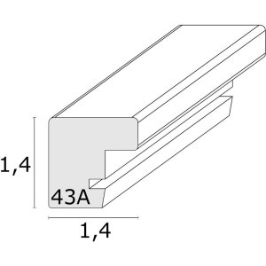 Rám na obraz bílý S43AK1 dřevo 20,0 x40,0 cm