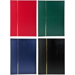 Exacompta Briefmarkenalbum Kunstleder 64 schwarze Seiten...