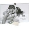 Skleněný fotorámeček S67FA stříbrný 10x15 cm