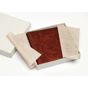 Walther fotoalbum z pravé kůže Madrid terrabrun 32x32 cm 80 krémových stran
