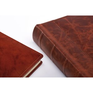 Walther fotoalbum z pravé kůže Madrid terrabrun 32x32 cm 80 krémových stran
