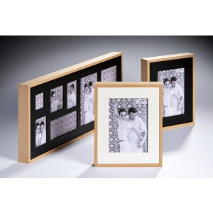 Dřevěný rám Double 15x20 cm přírodní-černý