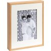 Dřevěný rám Double 15x20 cm přírodní bílý