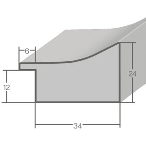 MendeFrames Dřevěný fotorámeček 60x60 cm Antik Ořechový s čirým sklem