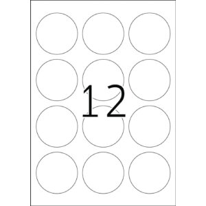 HERMA 5156 Etiketten A4 Neonrot 60mm rund Papier matt 240...