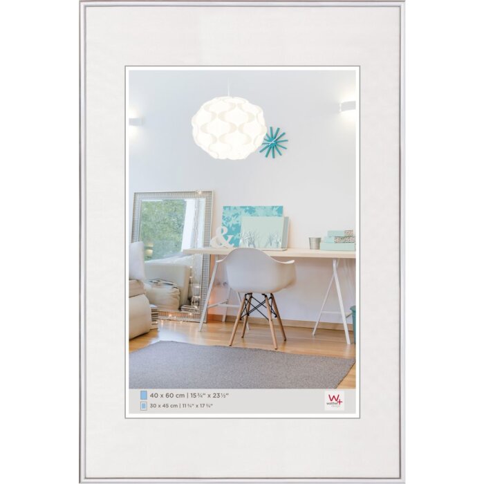 Plastový rám Walther New Lifestyle 40x60 cm stříbrný