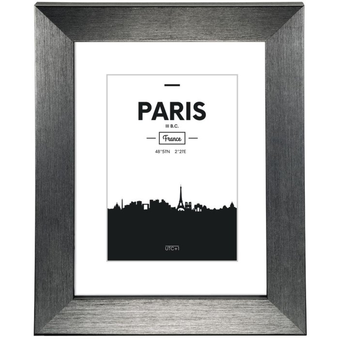 Plastový rám Paris, kontrastní šedá, 40 x 50 cm