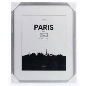 Plastový rám Paris, stříbrný, 40 x 50 cm