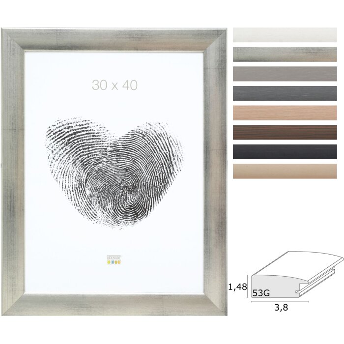 Deknudt S53G Klasický dřevěný rám s širokou lištou pro obrazy 10x15–70x100 cm