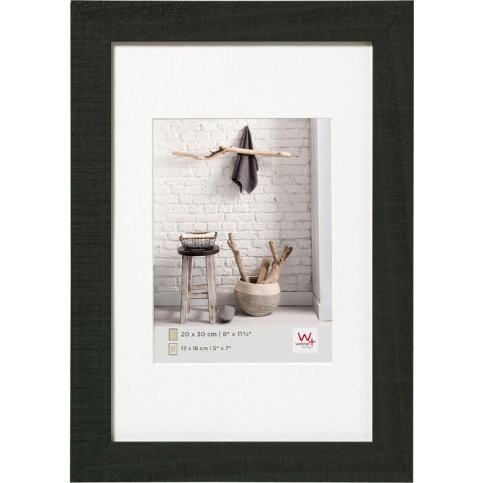 Dřevěný rám Walther Home black 60x80 cm s paspartou 50x70 cm