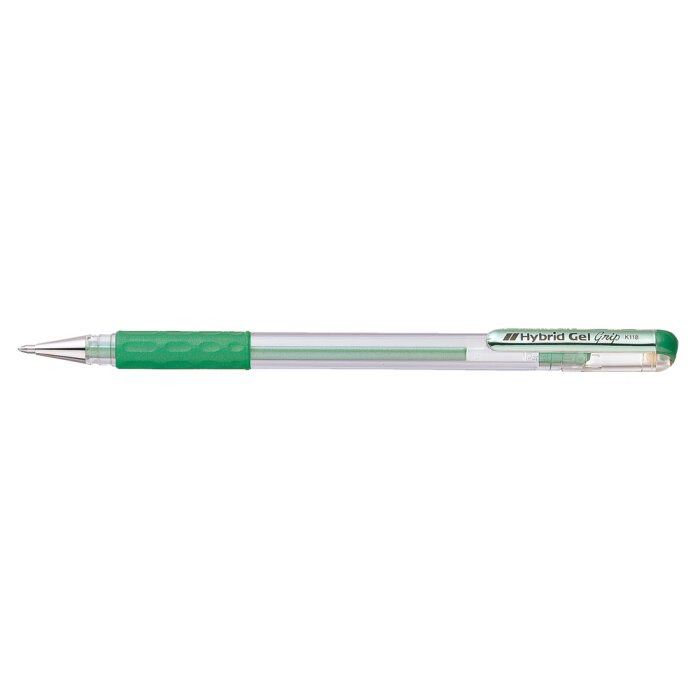 Metalické gelové pero Hybrid Gel Grip 0,4 mm zelené