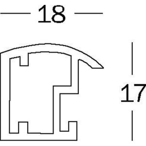 Plastový rám Trendstyle 70x100 cm stříbrný