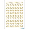 HERMA Zahlen Sticker 0-9 goldene Folie, 2 Bl.