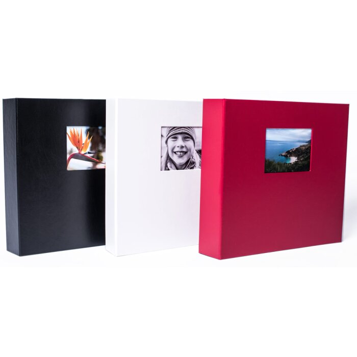 HNFD maxi fotoalbum Lona 100 černých stran 34,5x33 cm