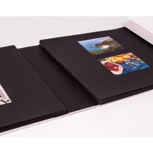 HNFD maxi fotoalbum Lona 100 černých stran 34,5x33 cm