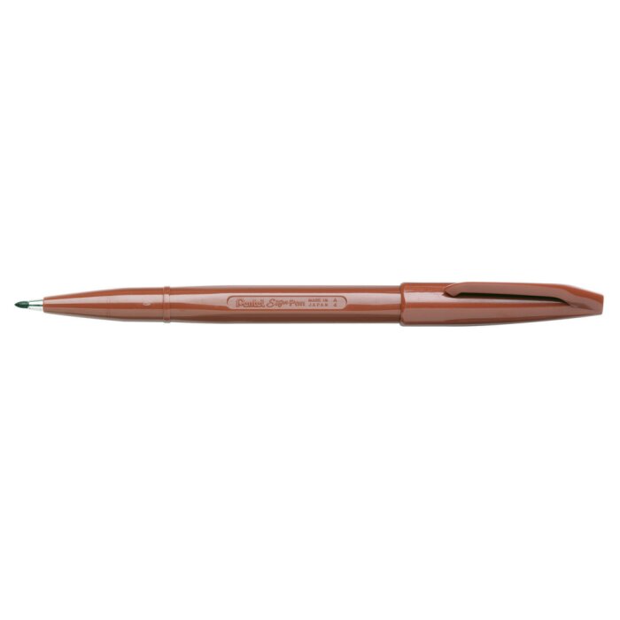 Pero s vláknovým hrotem Pentel SIGN PEN 0,8 mm hnědé
