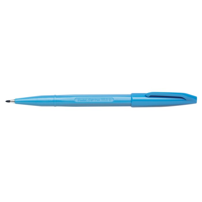 Pero s vláknovým hrotem Pentel SIGN PEN 0,8 mm světle modré barvy