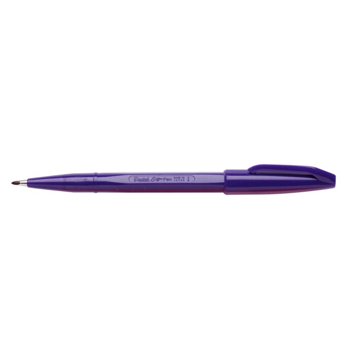 Pero s vláknovým hrotem Pentel SIGN PEN 0,8 mm fialové barvy