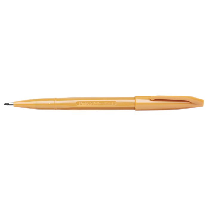 Pero s vláknovým hrotem Pentel SIGN PEN okrová 0,8 mm