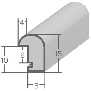 MendeFrames Holzrahmen H003 Klassikrahmen Massivholz bis Format 40x50 cm