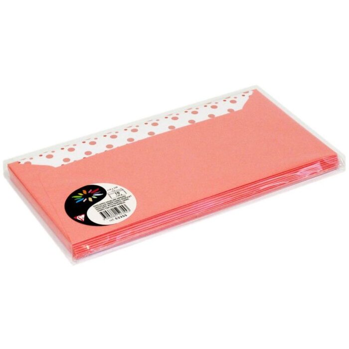 Clairefontaine Marienkařové obálky litchi 110x220 mm 10 ks