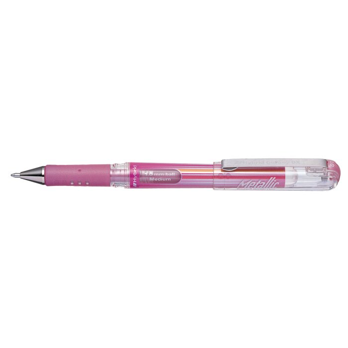 Pentel K230-MPO HybridGel Grip DX gelový roller 0,5 mm metalicky růžový