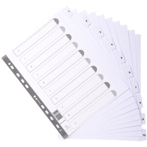 Exacompta Registr DIN A4 s 10 tabulátory bílý