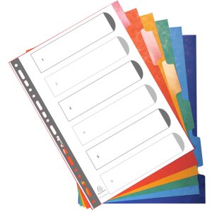 Exacompta 2206E kancelářský registr DIN A4 s 6 kartami manila karton 225 g