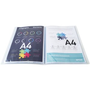 Exacompta sichtmappe kreacover din a4 krystal 40 hulínek