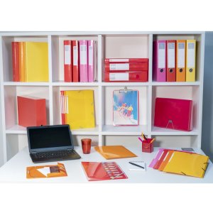 Kroužkový pořadač elastický 2 kroužky hřbet 20mm 32x25cm DIN A4 Iderama oranžový