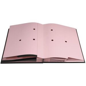 Exacompta Mapa pro podpisy 20 sekci černá s růžovým kartonem