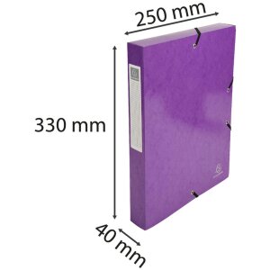 Exacompta Archivní krabice Iderama, zlakovaná, fialová, 24x32 cm